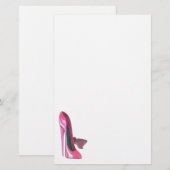 Roze Stiletto schetst kunst Briefpapier (Voorkant / Achterkant)