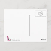 Roze Stiletto Schoen en Cherry Cupcake Briefkaart (Achterkant)