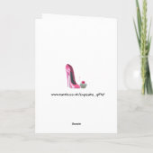 Roze Stiletto-schoen en cupcake Kaart (Achterkant)