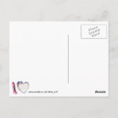 Roze Stiletto Schoen en Hartgeschenken Briefkaart (Achterkant)