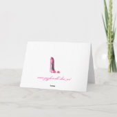 Roze Stiletto Schoen en Roos Kaart (Achterkant)