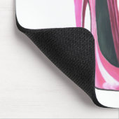 Roze Stiletto-schoen en vlinder Muismat (Hoek)