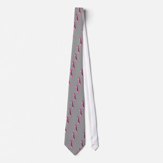 Roze stiletto-schoen stropdas (Voorkant)