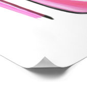 Roze Stiletto Shoe en Kiss Art Poster (Hoek)