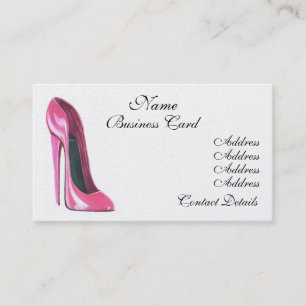 Roze Stiletto Shoe Visitekaartje