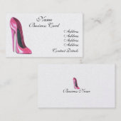 Roze Stiletto Shoe Visitekaartje (Voorkant / Achterkant)