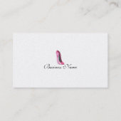 Roze Stiletto Shoe Visitekaartje (Achterkant)