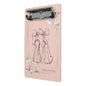 Roze stiletto's en roze roze rozen lijst mini klembord (Angled2)