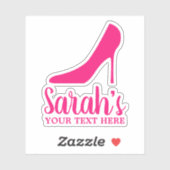 Roze stilettos schoen aangepaste vinylsticker sticker (Vel)