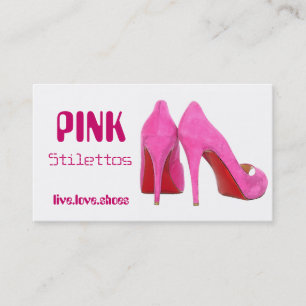 Roze Stilettos Visitekaartje