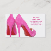 Roze Stilettos Visitekaartje (Achterkant)