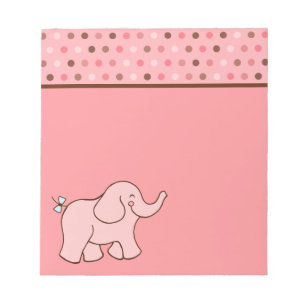 Roze stip Baby Elephant Notitieblok