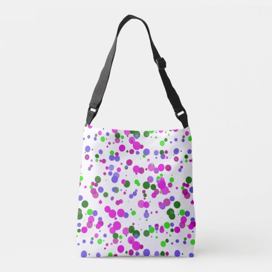 Roze Stip Confetti Crossbody Tas (Achterkant)