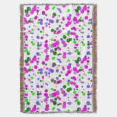 Roze Stip Confetti Deken (Voorkant Verticaal)