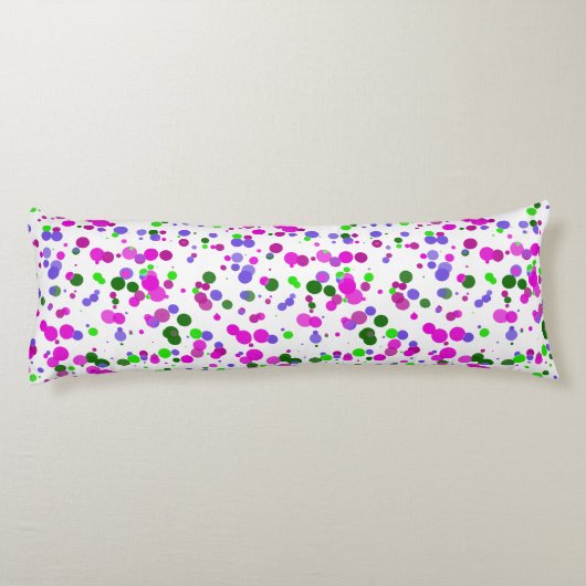 Roze Stip Confetti Lichaamskussen (Achterkant)