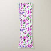 Roze Stip Confetti Lichaamskussen (Voorkant Verticaal)