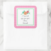 Roze Stip Custom Cadeau Sticker (Tas)
