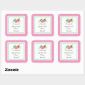 Roze Stip Custom Cadeau Sticker (Vel)