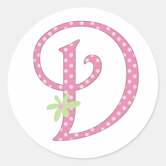Roze stip · D Ronde Sticker (Voorkant)