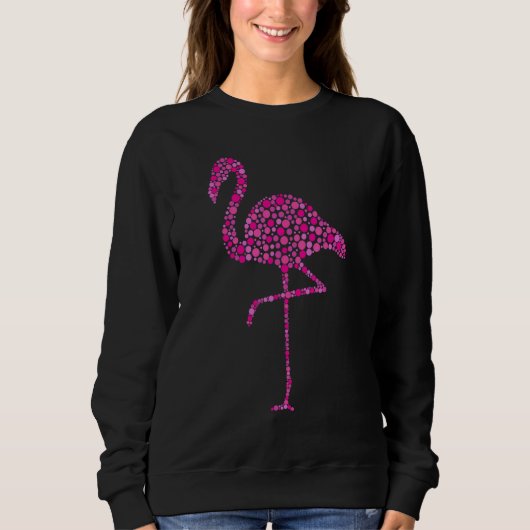 Roze Stip Flamingo Internationale Stip Dag Kleding Trui (Voorkant)