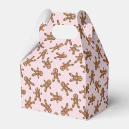 Roze Stip Gebruinde Brood Man Kerst Koekje Bedankdoosjes