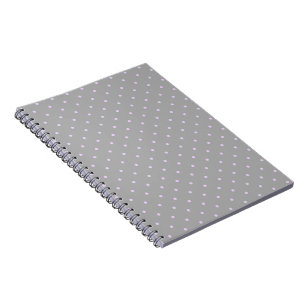 Roze Stip Grijs Achtergrond Elegante Stippen Gesti Notitieboek