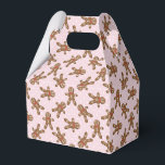 Roze Stip Koekmannetje Kerstkoek Bedankdoosjes<br><div class="desc">Roze Stip Koekmannetje Kerstkoek Favorietendoos</div>