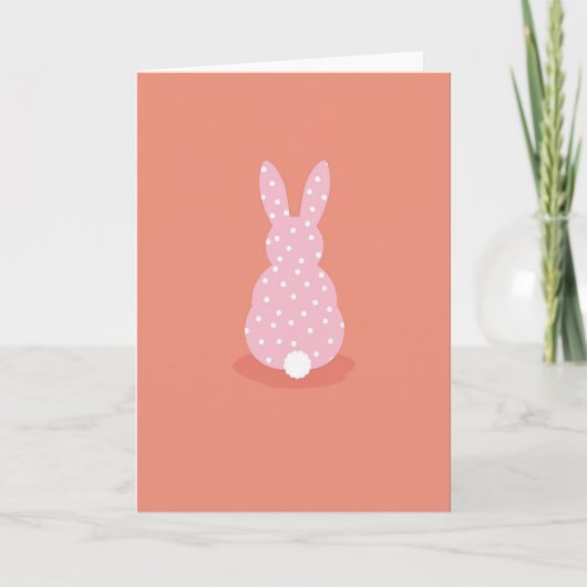 Roze Stip Konijn Kaart (Voorkant)