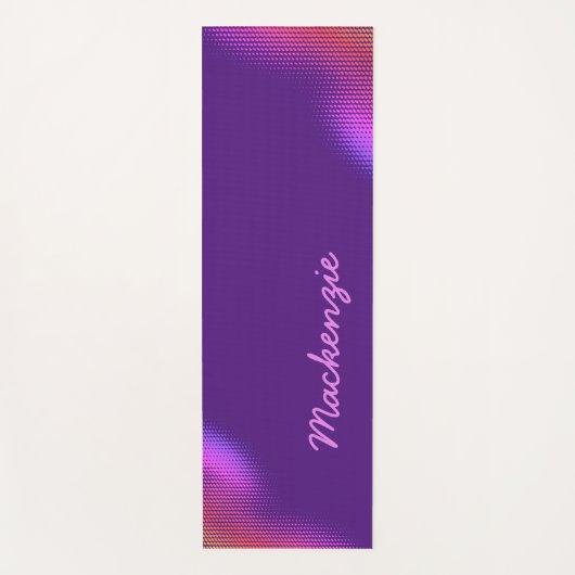 Roze stip patroon met naam op ROYAL PAARS Yogamat (Voorkant)