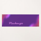 Roze stip patroon met naam op ROYAL PAARS Yogamat (Voorkant (horizontaal))