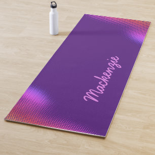 Roze stip patroon met naam op ROYAL PAARS Yogamat