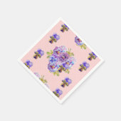 Roze Stip Shabby Chic Viooltje Decoratie Servet Na (Hoek)