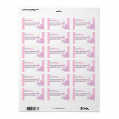 Roze Stip & Speelgoed Adreslabel Etiket (Full Sheet)