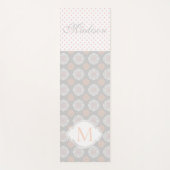Roze Stip Trendy Monogram Yoga Mat (Voorkant)