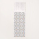 Roze Stip Trendy Monogram Yoga Mat (Achterkant)