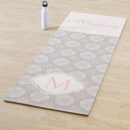Roze Stip  Trendy Monogram Yoga Mat