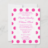 Roze Stip Trouw Uitnodiging (Voorkant)