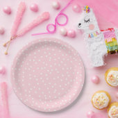 Roze Stip Verjaardag Papieren Bord (Feest)