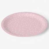 Roze Stip Verjaardag Papieren Bord (Gekanteld)
