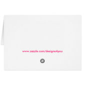 Roze Stip Vredessymbool Wenskaart (Achterkant Horizontaal)