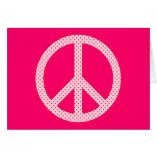 Roze Stip Vredessymbool Wenskaart