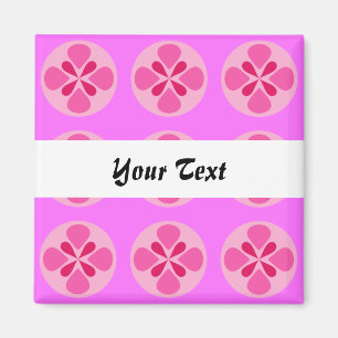 Roze stippel geometrisch naadloos patroon magneet