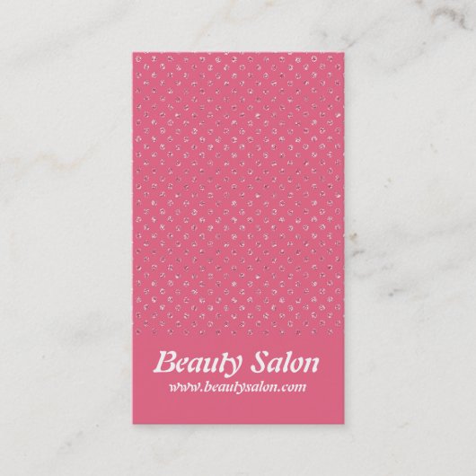 Roze Stippen 1 Visitekaartjes (Voorkant)