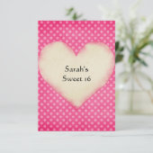 Roze Stippen Aangepaste Uitnodiging Template (Staand voorkant)