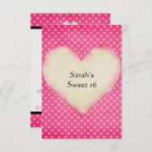 Roze Stippen Aangepaste Uitnodiging Template (Voorkant / Achterkant)