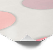 Roze Stippen Abstract op Zachte Grijs Perfect Poster (Hoek)