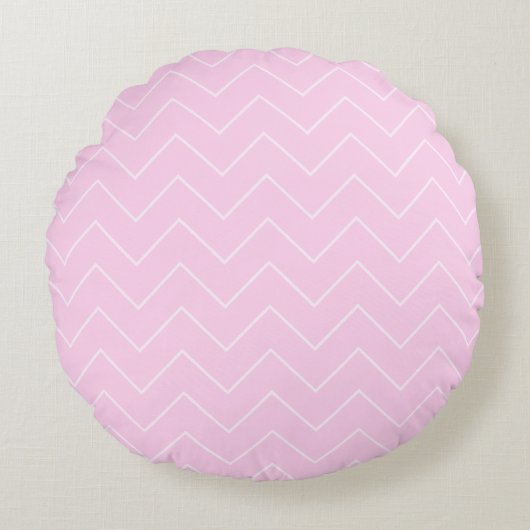 Roze Stippen Baby Meisje Worp Kussen - Rond (Voorkant)