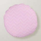 Roze Stippen Baby Meisje Worp Kussen - Rond (Achterkant)