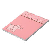 Roze Stippen Baby Olifant Notitieblok (Linkerzijde)