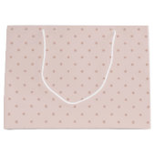 Roze Stippen Baby Shower Groot Cadeauzakje (Voorkant)